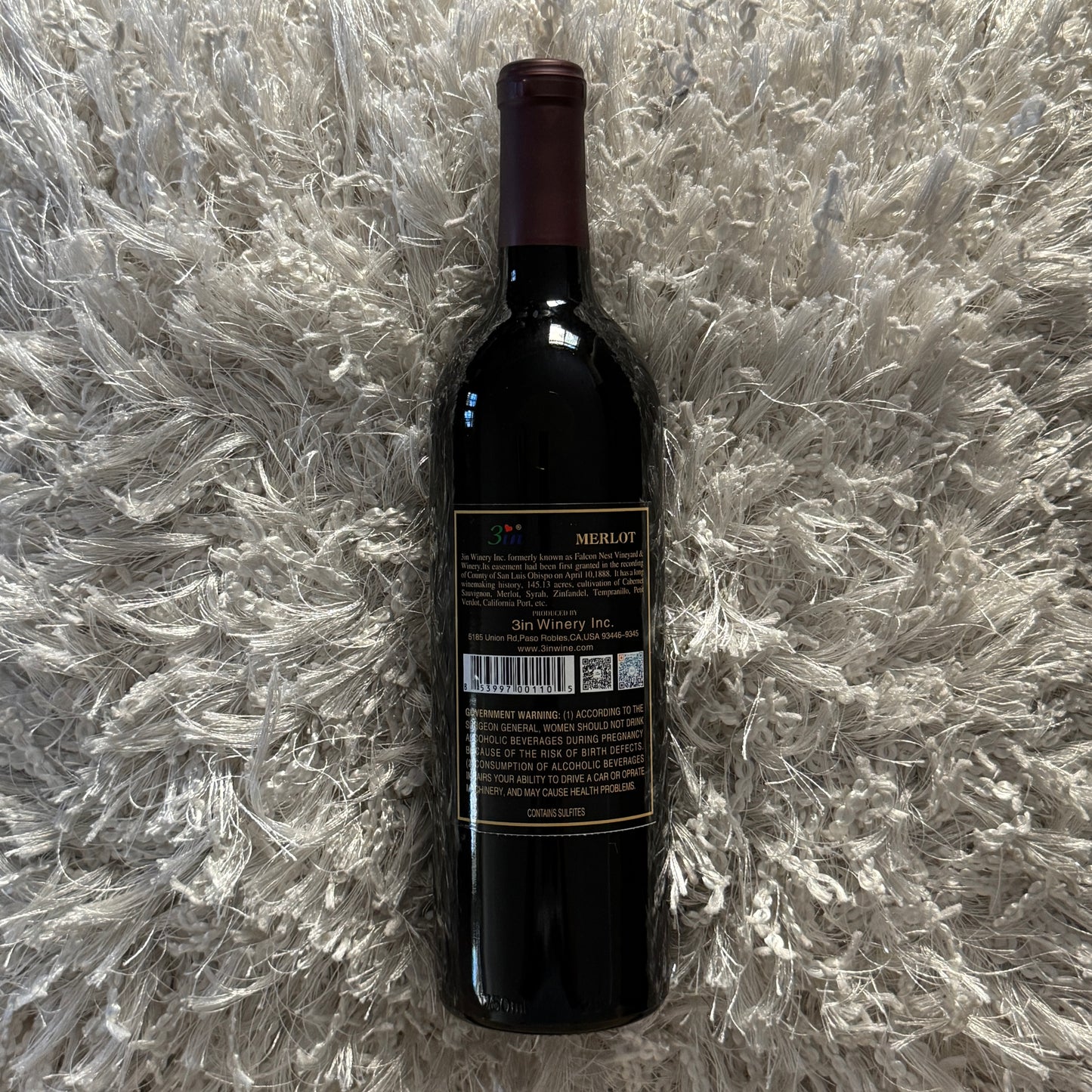 3in Winery "2017 Merlot"